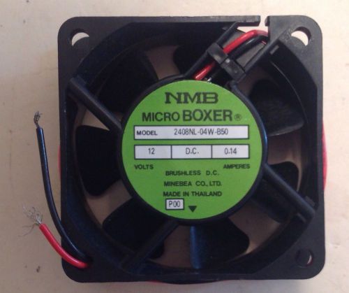 MINEBEA CO. LTD. NMB MICRO BOXER FAN MODEL 2408ML-04W-850 24VDC 0.14 AMPERES