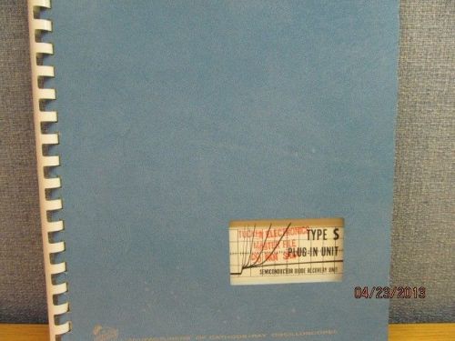 TEKTRONIX Type S Plug-In Unit Operations and Service Manual w/schematics