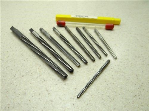 LOT OF 9 HSS PIN REAMERS #2 TO #6 L&amp;I W&amp;B
