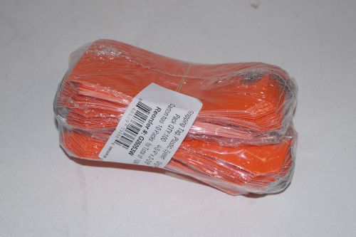 Shipping Tag Plastic Eyelet Orange 100 Quantity 4-3/4&#034;X2-3/8&#034; G26053W Pre-Wired