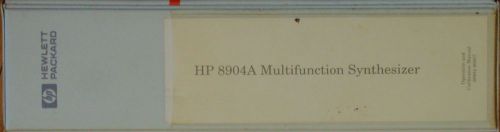 HP 8904A Multifunction Synthesizer Operation &amp; Calibtation Manual P/N08904-90007