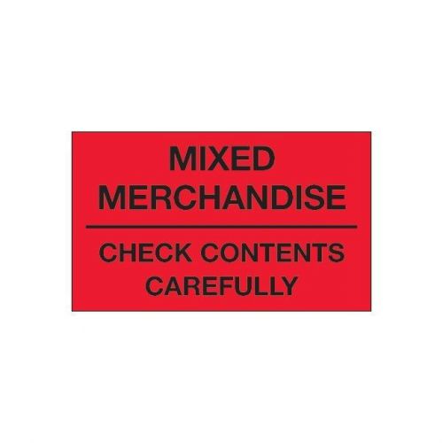 &#034;tape logic labels, &#034;&#034;mixed merchandise - check contents carefully&#034;&#034;, fluorescen for sale