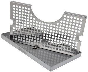 Perfect pour non-slip rubber padded stainless steel drip tray w tower cutout $79 for sale