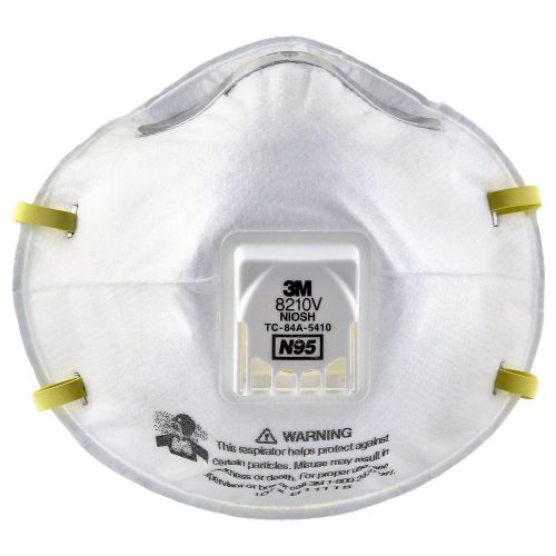 3m particulate respirator case (10 count) 8210v n95 respiratory protection for sale
