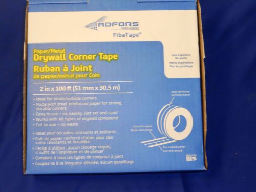 FibaTape Drywall Corner Tape 2&#034; x 100&#039;  Paper/Metal    AT142