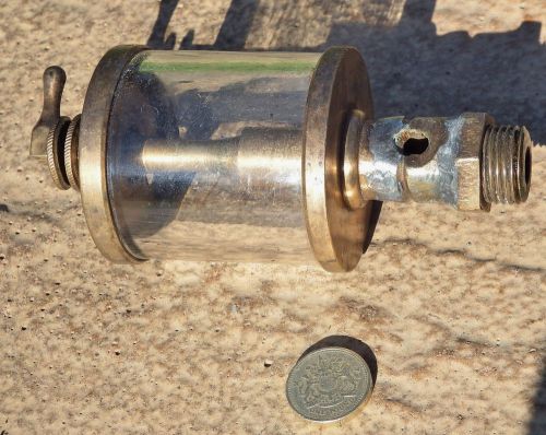 Vintage Oiler Drip Feed Device Reservoir Brass Stationary Engine Boat Petters .