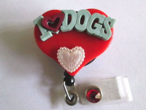 DOG ID BADGE RETRTACTABLE REEL VETERINARIAN,NURSE,MEDICAL.OFFICE,TEACHER,ICU