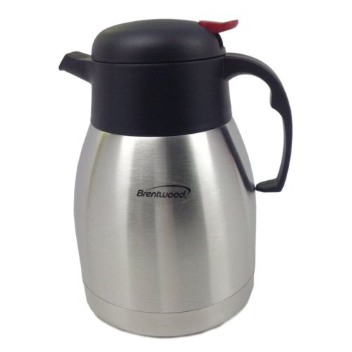 2 LITTER VACUUM S/S COFFEE POT RESTAURANT HOME COFE TEA HOT WATER CONTAINTER NEW