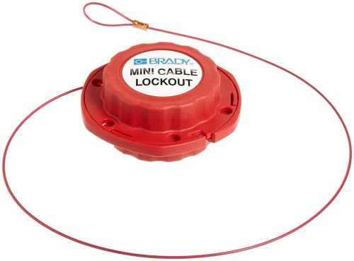 Brady mini cable lockout retractable 8&#034; length steel cable for sale