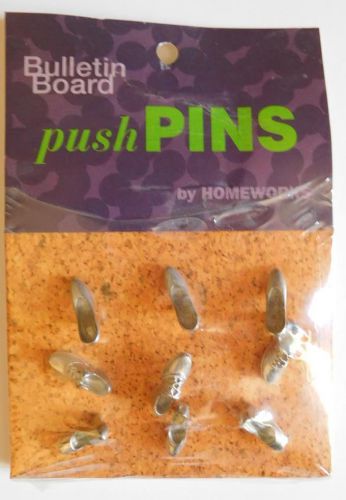 Set of Nine Push Pins in the shape of shoes/Cork Board/College/Office/NIP