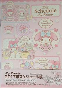 My Melody Japanese Schedule Calender Planner Memo book 2017Year 12month Sanrio