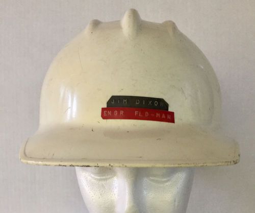 Vtg E.D. BULLARD 502 WHITE Hard Boiled SAFETY HAT Hard Hat