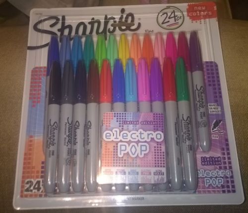 Sharpie Fine-Tip Permanent Marker 24-Pack Assorted Colors New  Electro Pop
