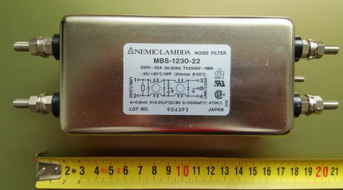 Nemic Lambda MBS-1230-22 Noise Filter , Single Phase RFI Filter