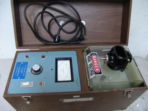 GE Vintage Oil Tester High Voltage Hi-Pot Portable Tester Oil / Glove Test Set