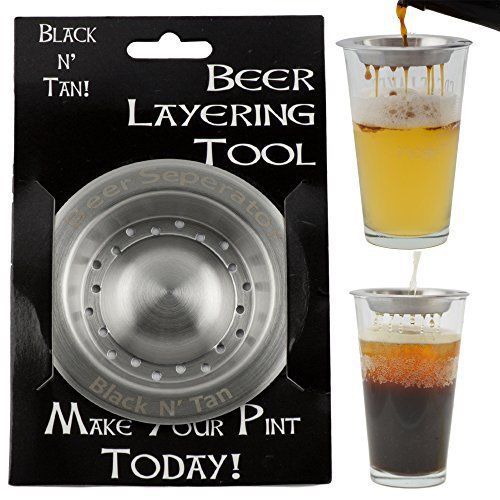 Beer Separator Black and Tan Stainless Steel Beer Layering Tool
