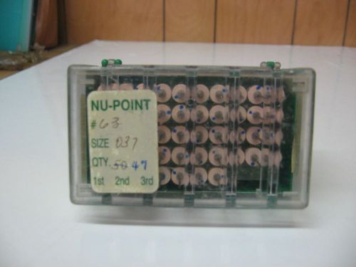 LOT OF 47 NU-POINT CIRCUIT BOARD CARBIDE DRILL BITS #63 (.037) Re-Sharpened