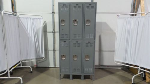 Hallowell u3288-2a-hg 36x18x78 in two tier gray wardrobe locker for sale