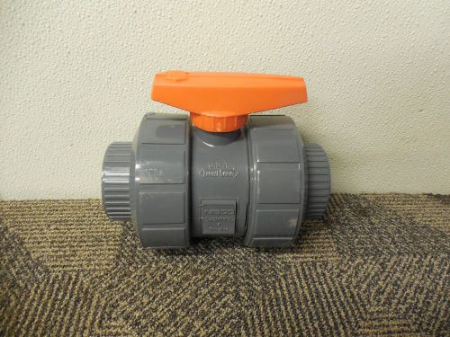 Nibco chmtrol tru-bloc socket glue in ball valve 2&#034; pvc-i 150 psi new for sale