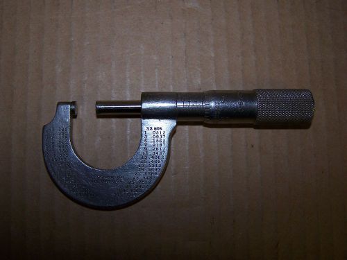 One LS. Starrett Co. No. 209-C  Micrometer Caliper With 0-1 inch Range