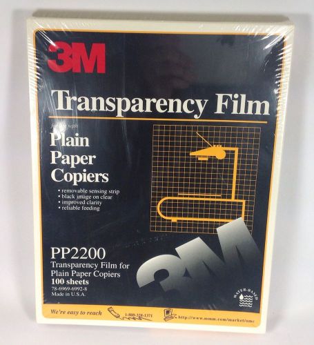 3M Transparency Film PP 2200 - For Plain Paper Copiers - 8.5&#034; x 11&#034; - Box of 100