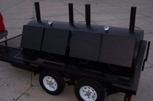 3696 rotisserie bbq grill, smoker, cooker on trailer by heartland cookers for sale