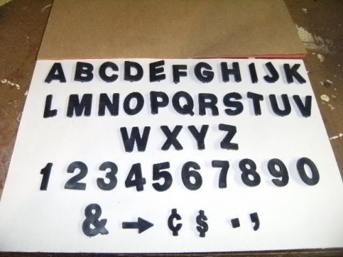 Lot of Hundreds of 1 1/2 Inch  Plastic Alphabet Letters, Numbers and Signs