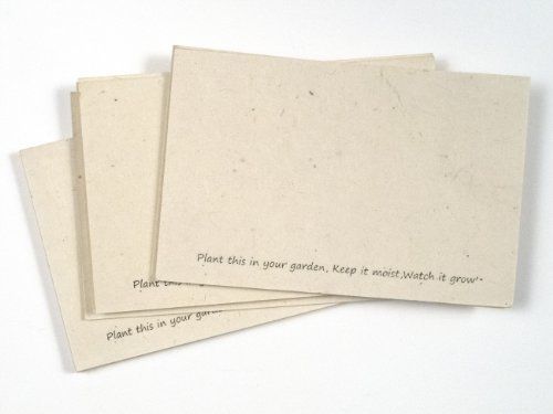Of The Earth Handmade Seeded Plantable Recycled Note Paper 200 Sheets 6 x 4