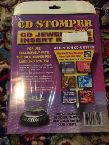 CD Stomper Pro Jewel Case Insert Refills 25 Die-Cut J-Cards &amp; Tray Cards New