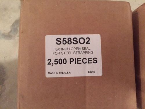 5/8  steel polyester banding strapping clips seals -- 2500 count for sale