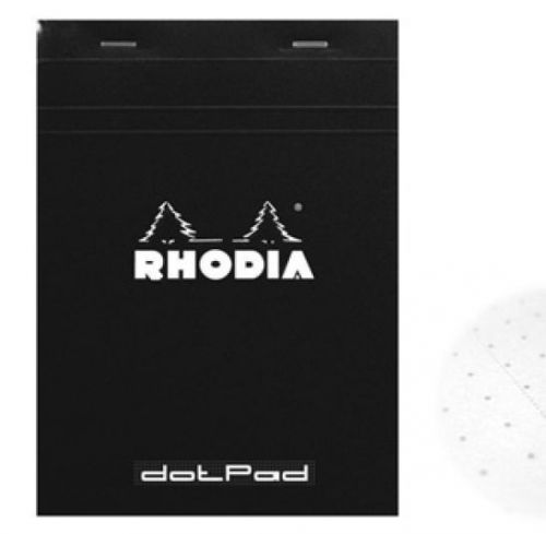 Rhodia Dot Pad Black 3.375 x 4.75 Notebook - R12559