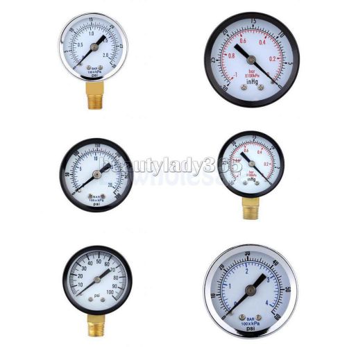 Various Hydraulic Pressure Manometer Mini Air Compressor Dial Meter Black MT