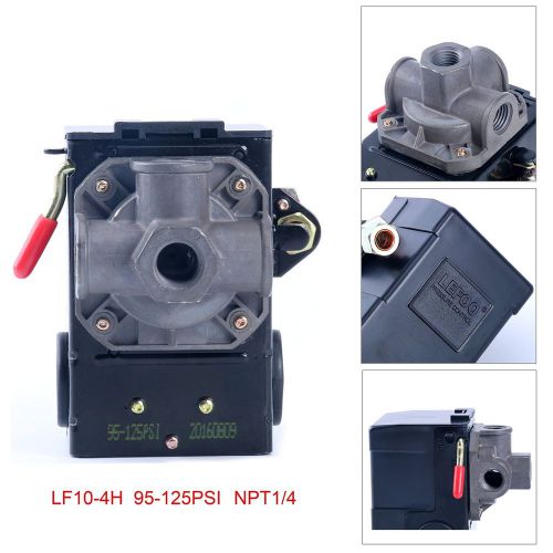 Lefoo Quality Air Compressor Pressure Switch Control 95-125 PSI 4 Port w/ Unl...