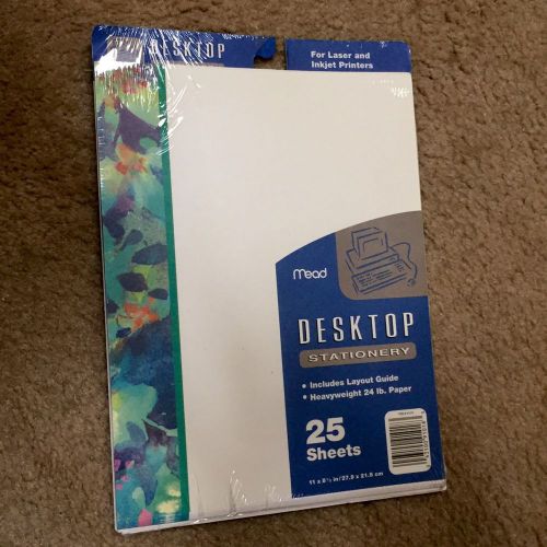 Discontinued Mead  Desktop Stationery 25 Sheets Heavyweight 24 lb. Paper NEW