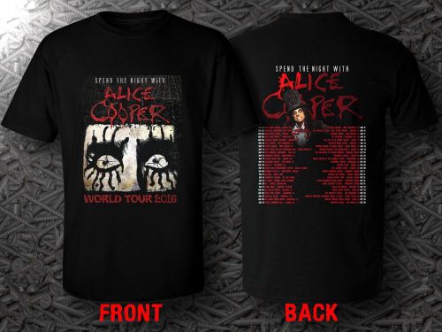 Alice Cooper Spend The Night With Tour 2016 Tour Date #d Design T-Shirt S To 5XL
