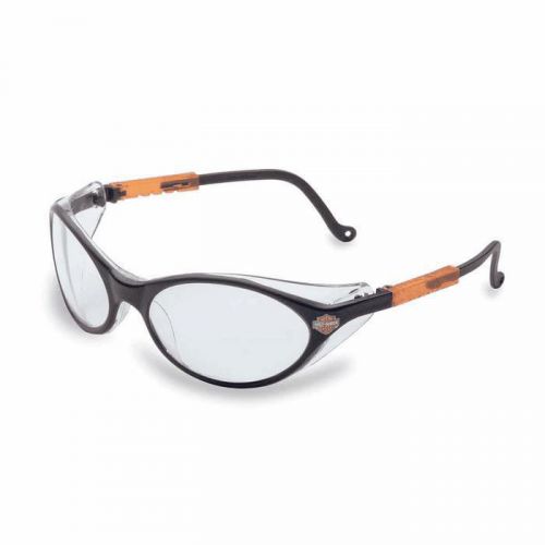Harley davidson hd101 safety glasses black frame clear lens in stock!! for sale