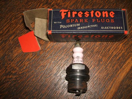 NOS Firestone S-40-CF Spark Plug.  With Poloium [Radioactive] Electrodes.