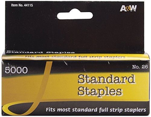 A &amp; W Office Supplies Standard Staples 5,000/Pkg-