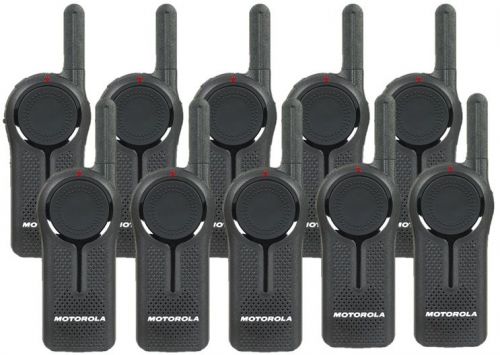 10 Motorola DLR1060 Digital 6 Ch. w/12 Unit Charger, 10 Ear buds + 2 FREE RADIOs