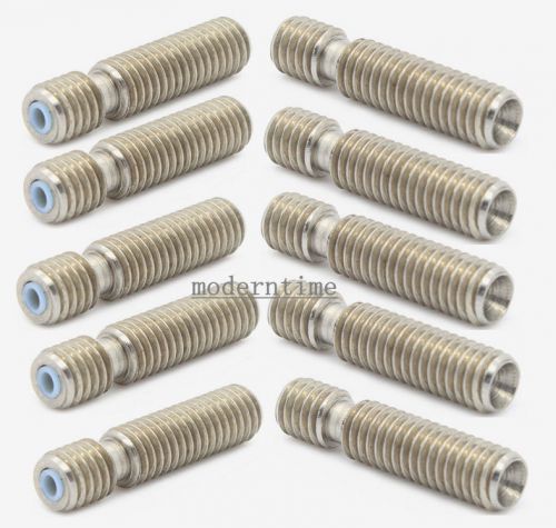 10pcs M6x26mm Nozzle Throat Teflon 3D Printer Extruder 1.75mm MK8 Makerbot
