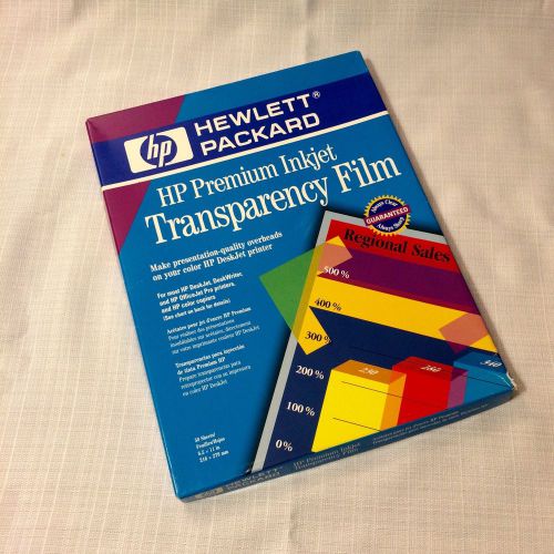 HP Premium Inkjet Transparency Film OPEN Package 30 Sheets C3834A