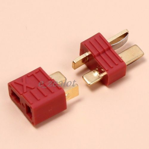 10pcs Connector Antislip Deans Style-T Plug  For RC Heli Battery ESC Male Kit