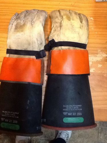 Hi-line  class 3 utility gloves sz 10,and glove proctor sz 11 for sale