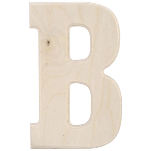 &#034;Baltic Birch University Font Letters &amp; Numbers 5.25&#034;&#034;-B, Set Of 6&#034;