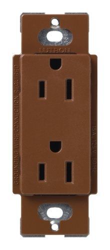Lutron scr-15-si satin colors 15a electrical socket duplex receptacle, sienna for sale