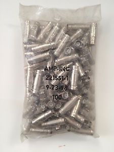 AMP-INC 221551-1 BNC Barrel  Adapter / Connector -Bag of 100 - As Pictured -NEW!