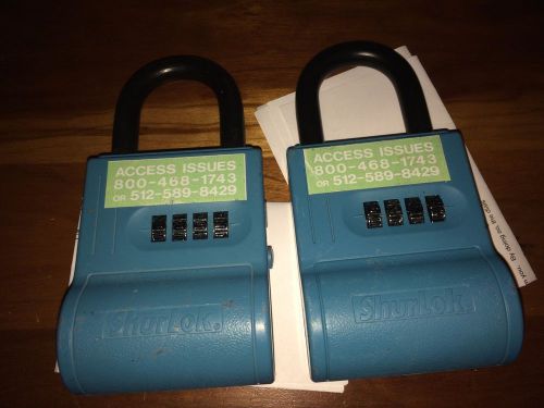 2 Shurlok  4-dial Numbered Key Storage Combination Lock Box, Blue