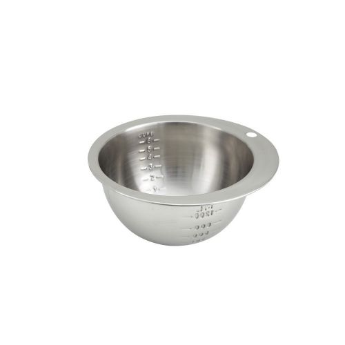 Winco smb-6 stainless steel measuring bowl - 6 cups for sale