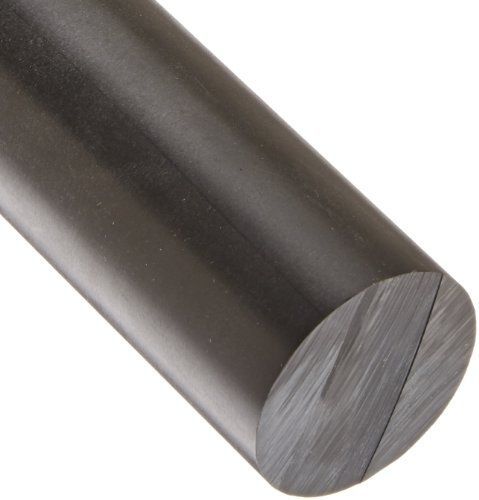 Small Parts Acetal Round Rod, Opaque Black, Meets ASTM D6100, 1-1/2&#034; Diameter,