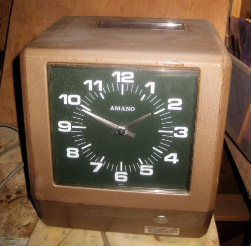 Vintage amano punch card time clock machine for sale